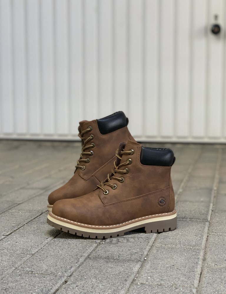 Ανδρικά ταμπά μποτάκια με τρακτερωτή σόλα RW005K φωτογραφία